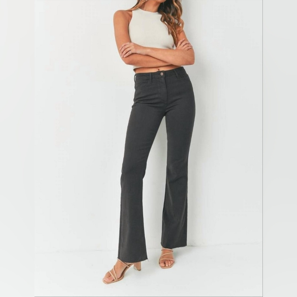 Just USA Black Flare Wide Leg Jeans